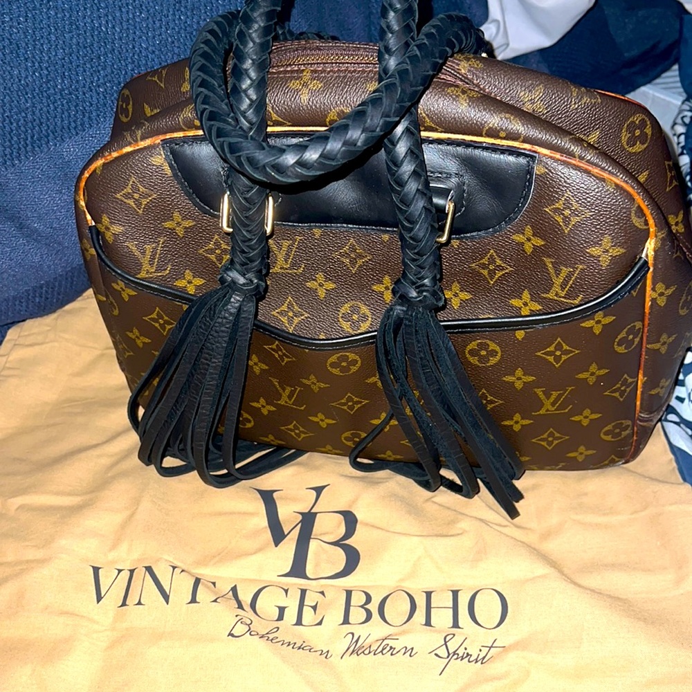 Louis Vuitton Brown and Black Tote